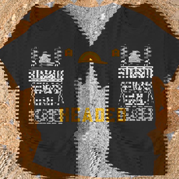 測量士 常に平常心 土地家屋調査士 土地家屋調査士 Tシャツ 高齢者への贈り物