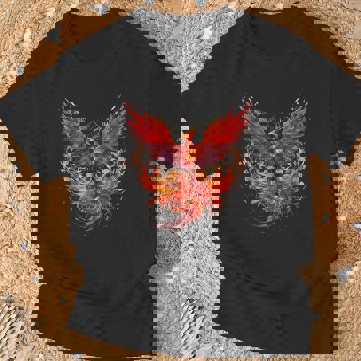 炎 フェニックス 鳥 若返り 神話 鳥 鳳凰 ライジング Tシャツ 高齢者への贈り物