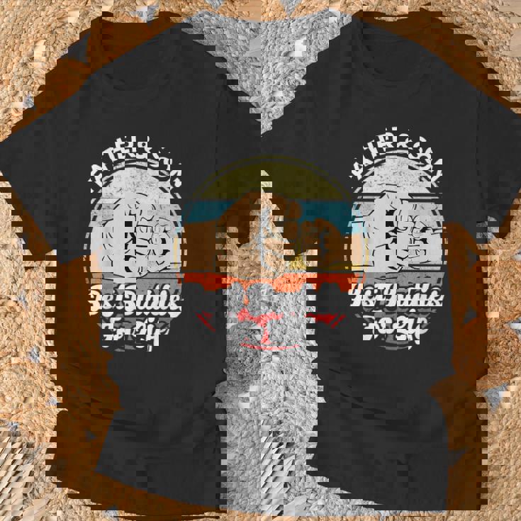 父と息子 ベストバディーズ 面白いお揃い お父さんと息子のギフト Tシャツ 高齢者への贈り物