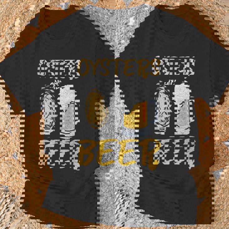 牡蠣とビール Tシャツ 高齢者への贈り物