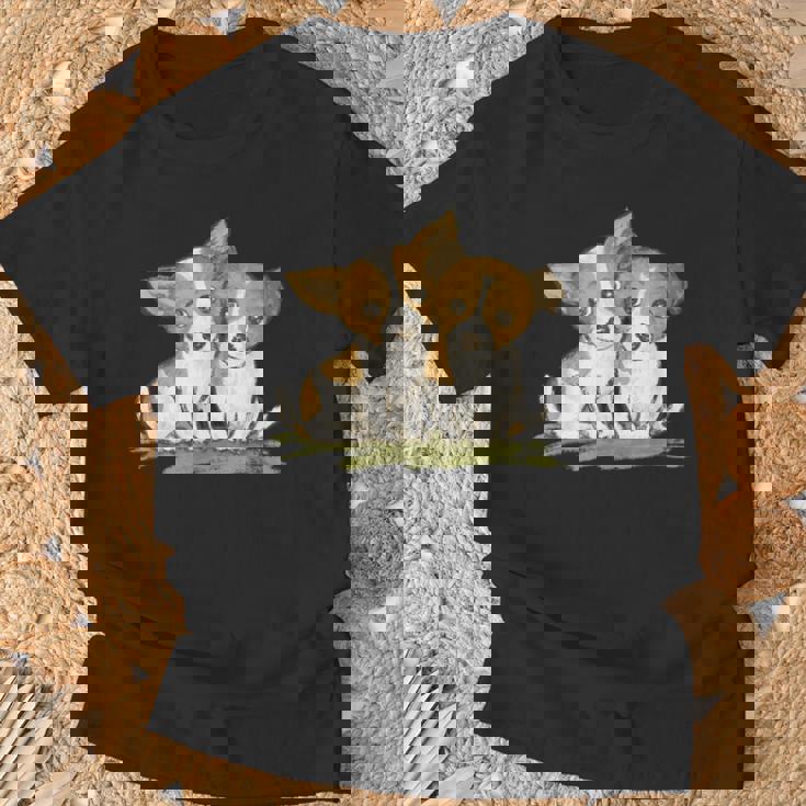 犬 ジャックラッセルテリア いぬ 子犬 ペット かわいい 動物 イラスト Tシャツ 高齢者への贈り物