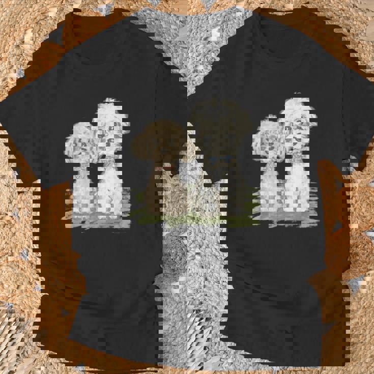 犬 トイプードル かわいい いぬ 子犬 ペット おもしろ 動物 イラスト Tシャツ 高齢者への贈り物