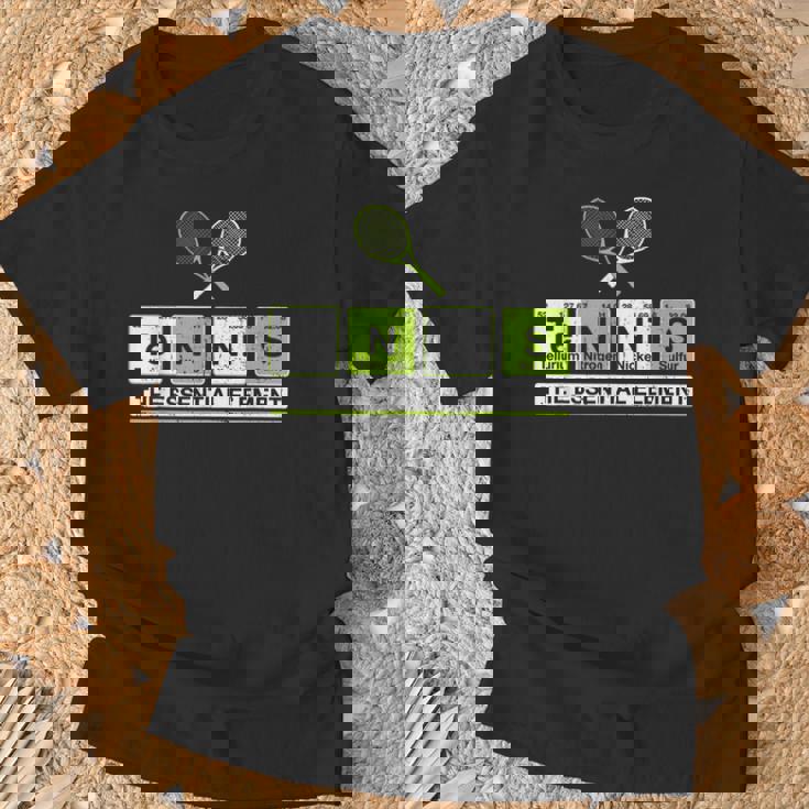 理科 先生 化学 教授 テニス 選手 スポーツ Tシャツ 高齢者への贈り物