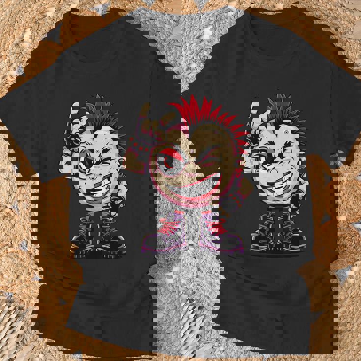 生意気なパンクロックロッカー イロとブーツ付き 面白いパンク Tシャツ 高齢者への贈り物