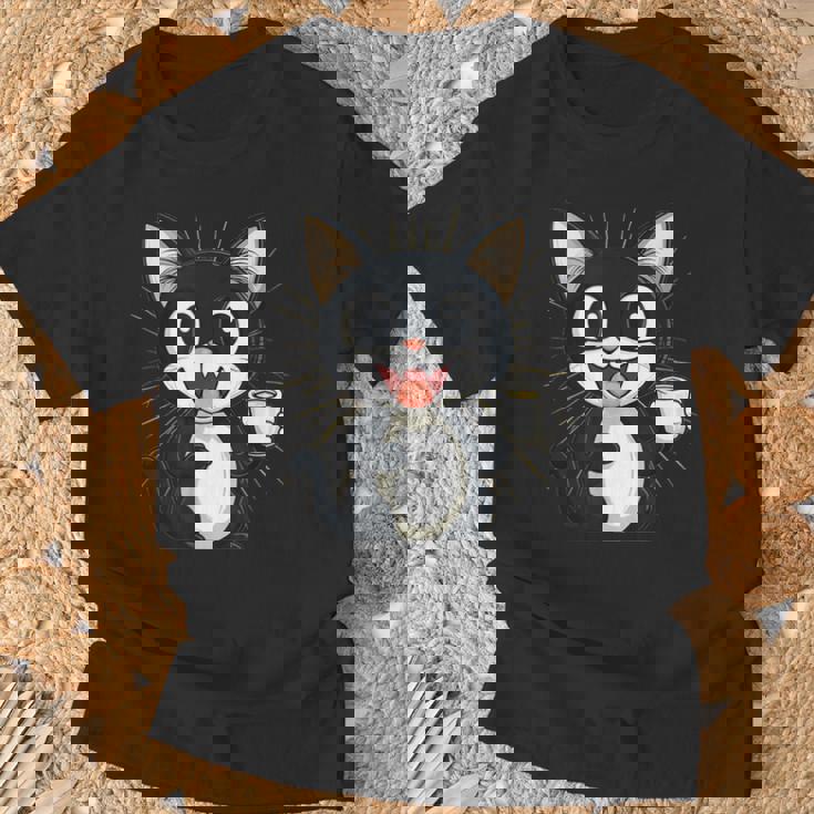 男の子と女の子のための素晴らしい猫のカップ衣装。 Tシャツ 高齢者への贈り物