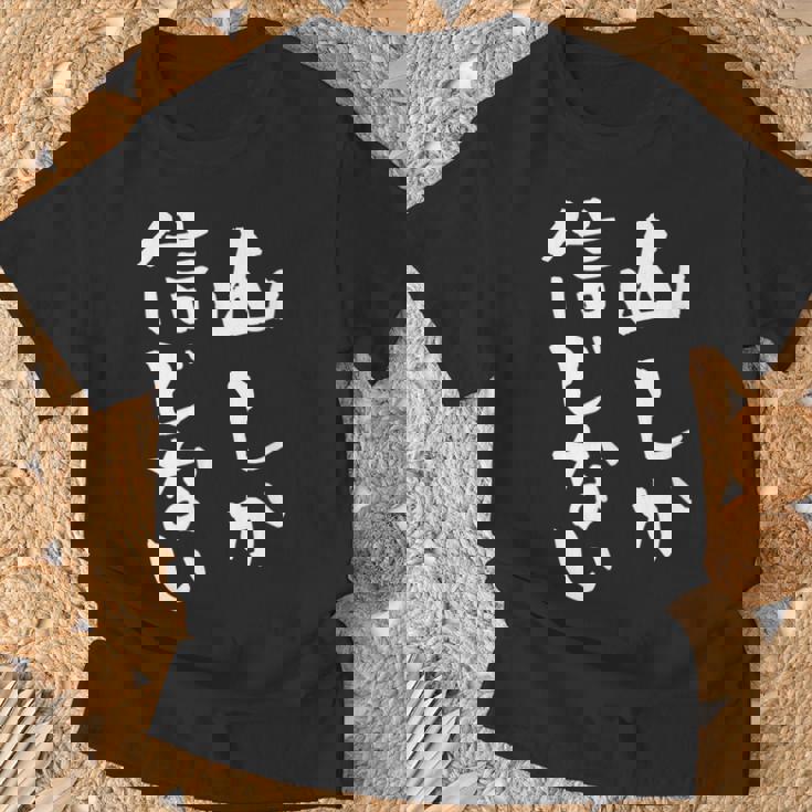 登山 面白いtシャツ 山 文字入り メンズ おもしろ 筆文字 面白い 服 オリジナル おもしろグッズ 文字tシャツ ネタ Tシャツ 高齢者への贈り物