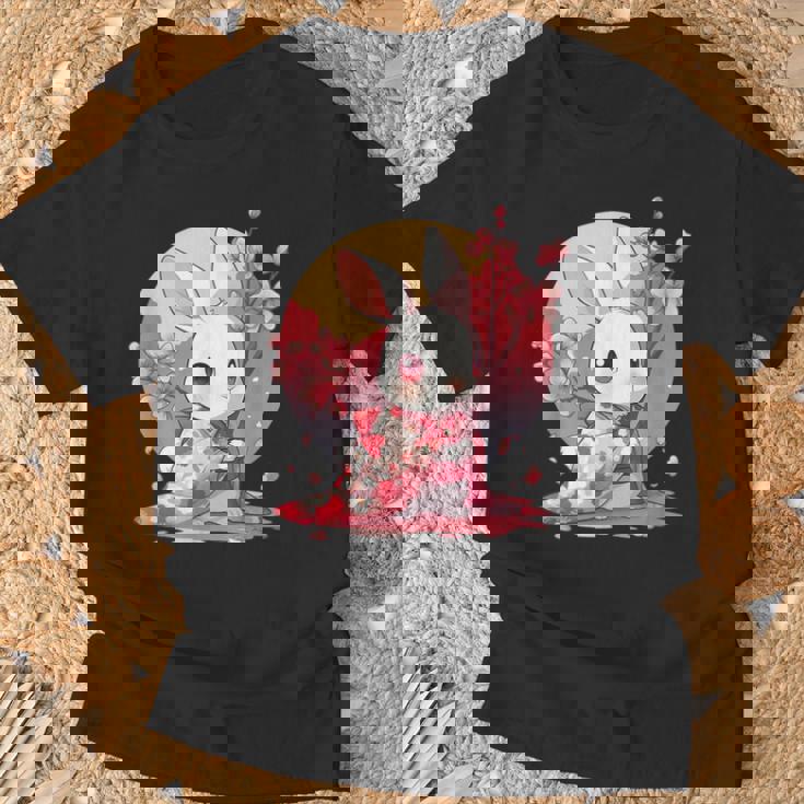 白うさぎの春のさくらアドベンチャー Tシャツ 高齢者への贈り物