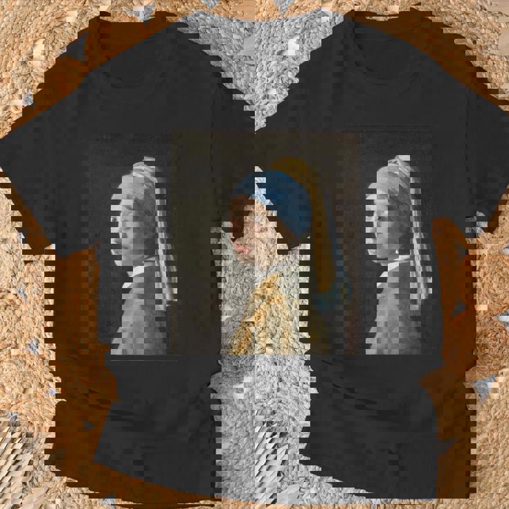 真珠の耳飾りの少女／フェルメール【世界の名画】（高精細画像）Vermeer 美術館アート 油絵 Tシャツ 高齢者への贈り物