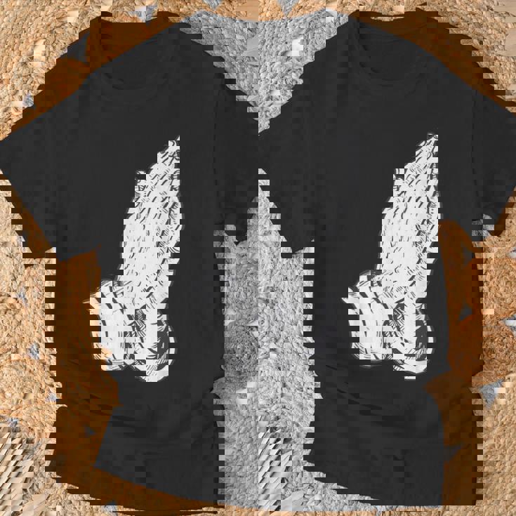 祈るイエスの手 Tシャツ 高齢者への贈り物