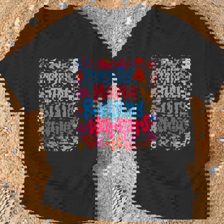 祈る母 育てる戦士 母の日 クリスチャンママ Tシャツ 高齢者への贈り物