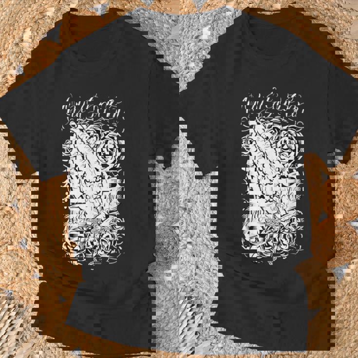 神だけが私を裁くことができるローライダーアートチカーノカルチャー Tシャツ 高齢者への贈り物