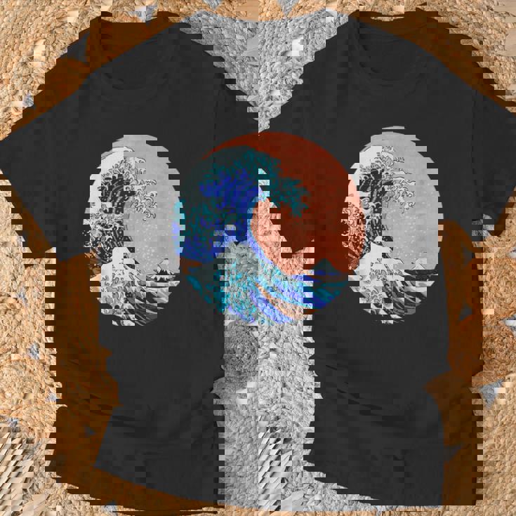 神奈川の偉大な波 日本製 Tシャツ 高齢者への贈り物