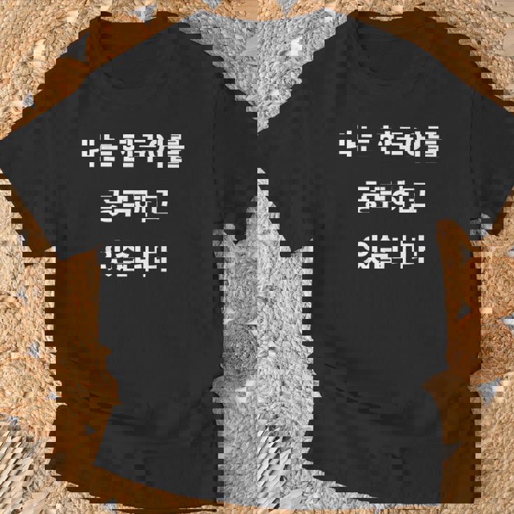 私は韓国語ハングル学習者kdramakoreaで韓国語を勉強しています Tシャツ 高齢者への贈り物