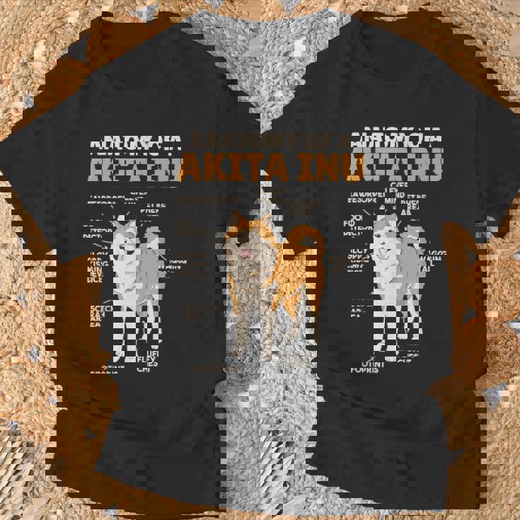 秋田犬 解剖学 甘い説明 秋田犬 Tシャツ 高齢者への贈り物
