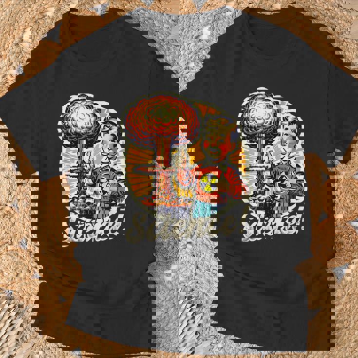 科学 核 原爆 爆発 レトロ 面白い 言葉 Tシャツ 高齢者への贈り物