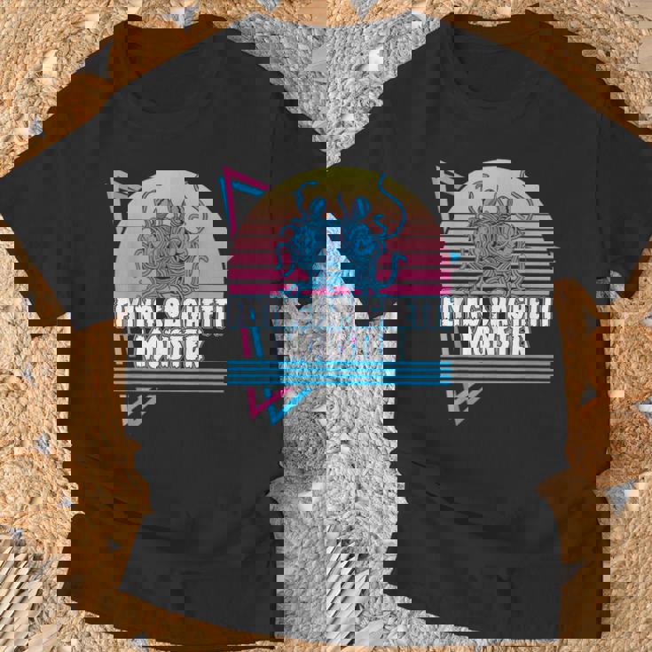 空飛ぶスパゲッティモンスター パスタファリ Fsm 無神論者 レトロ Tシャツ 高齢者への贈り物