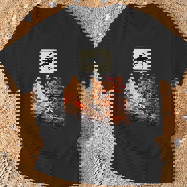 競馬 猫 ネコ 面白いtシャツ 馬tシャツ ウマ レース 馬 乗馬 メンズ おもしろグッズ ネタ 大人 男性 Tシャツ 高齢者への贈り物