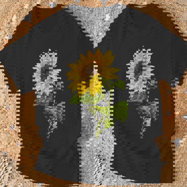 素敵なかわいいヒマワリの植物の花のアートワーク Tシャツ 高齢者への贈り物