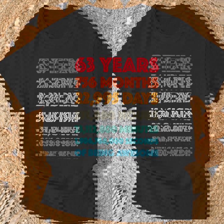素晴らしい63歳の誕生日プレゼント 面白い レトロ 63歳の誕生日 Tシャツ 高齢者への贈り物
