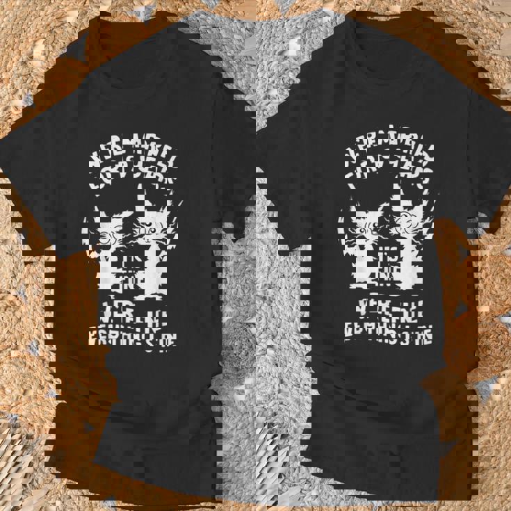 結婚19周年 結婚19年目 いい猫 面白い Tシャツ 高齢者への贈り物