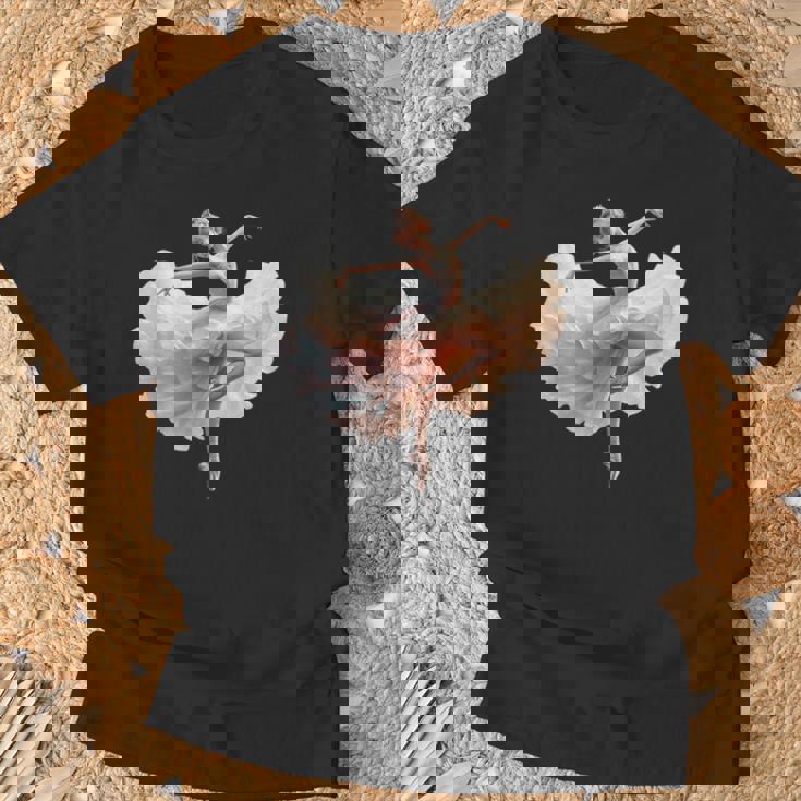 美しいバレリーナガール ダンシングバレエ水彩画 Tシャツ 高齢者への贈り物