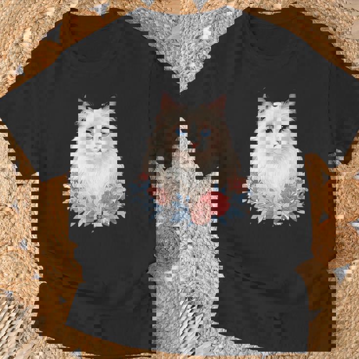 美しいラグドール猫 Tシャツ 高齢者への贈り物