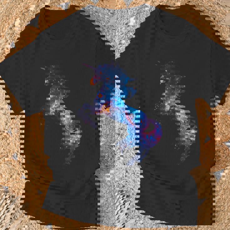 美的シルエット 夢のような宇宙 銀河 ユニコーン Tシャツ 高齢者への贈り物