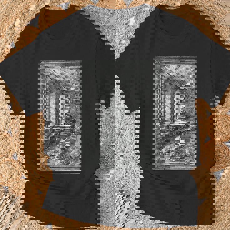 聖ジェロームの研究 アルブレヒト・デューラー ゴシック中世美術 Tシャツ 高齢者への贈り物