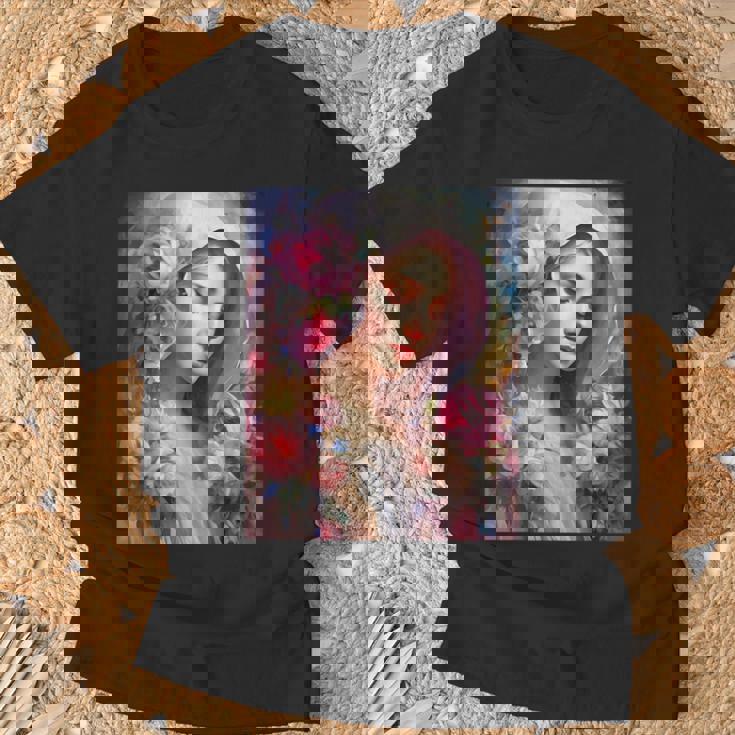 聖母、聖母マリア、聖母マリア、聖母 Tシャツ 高齢者への贈り物
