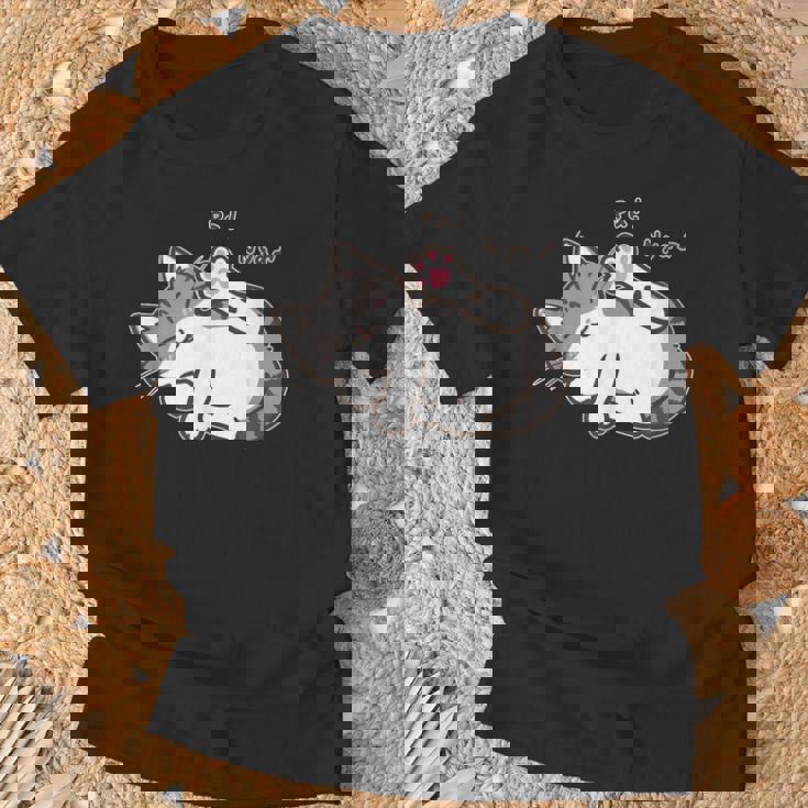 肉球を見せる猫ちゃん キジ白猫 猫好き 動物 かわいい おもしろ ネタ Tシャツ 高齢者への贈り物