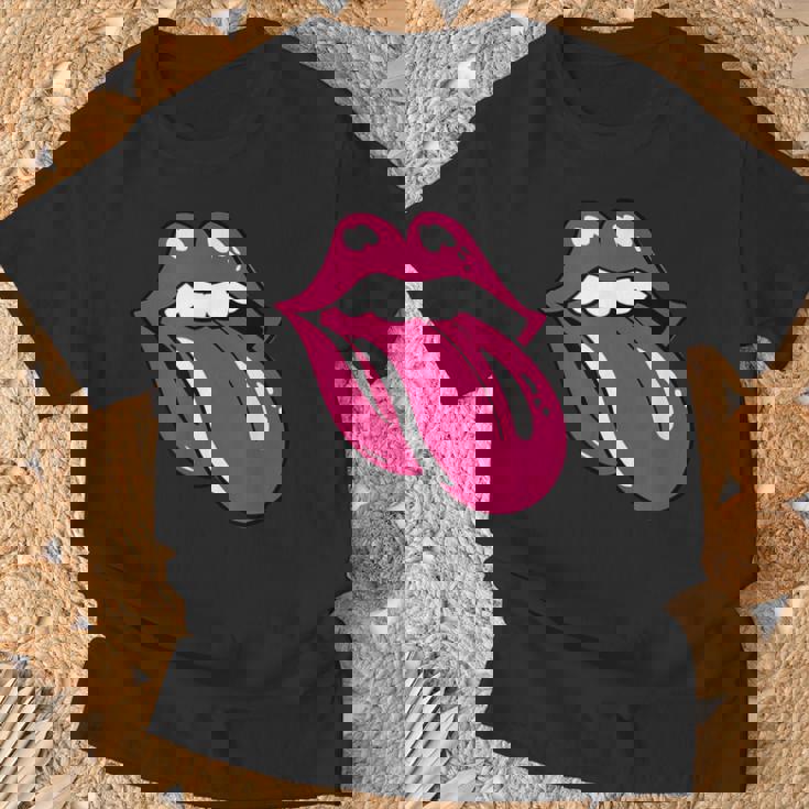 舌を広げた唇 Tシャツ 高齢者への贈り物