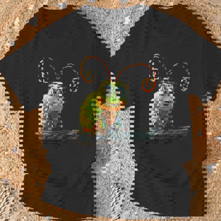 芋虫 面白い芋虫甘い緑の芋虫 Tシャツ 高齢者への贈り物