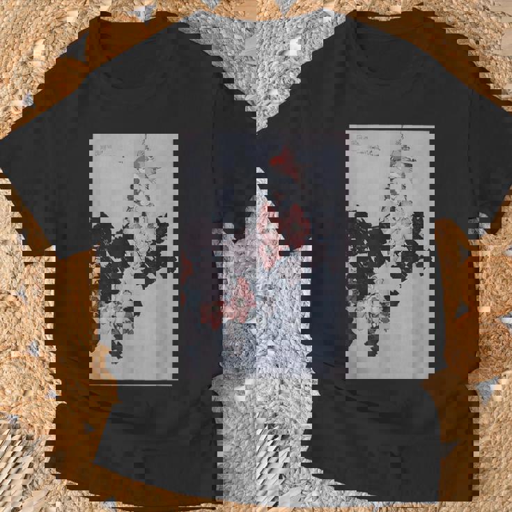 葛飾北斎作 ハイビスカスとスズメ Tシャツ 高齢者への贈り物