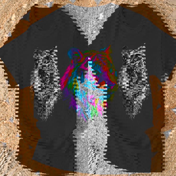 虎 大型猫 野生動物 虎 猫好き かわいい虎 Tシャツ 高齢者への贈り物