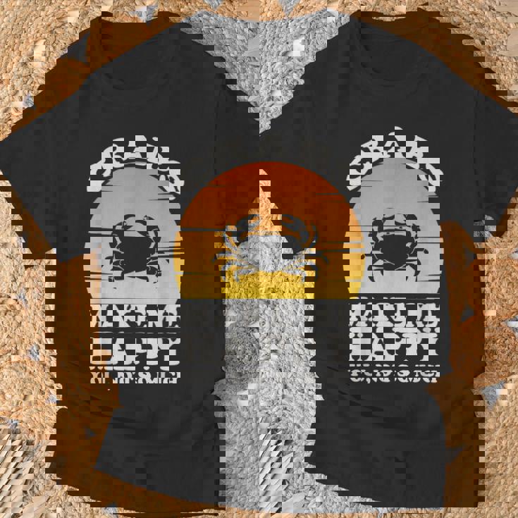 蟹は私を幸せにする カニ服 カニ Tシャツ 高齢者への贈り物