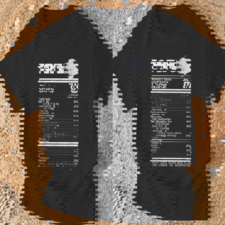 豆腐栄養成分 おもしろ食品 ビーガン ベジタリアンプロテイン Tシャツ 高齢者への贈り物
