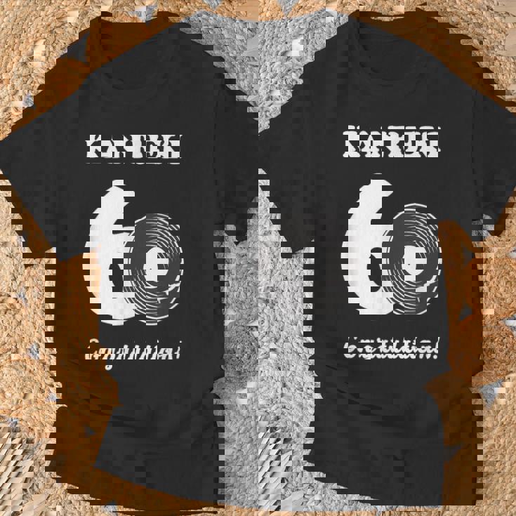 還暦祝い レトロ 音楽好き レコード好き 父 男性 女性 還暦 お祝い 60歳 おしゃれ Tシャツ 高齢者への贈り物