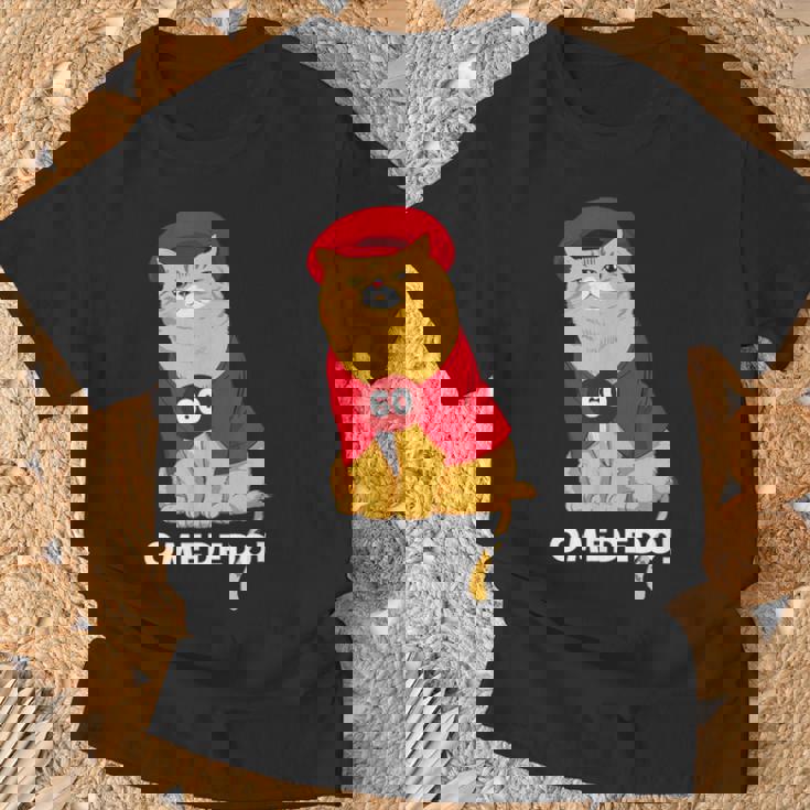 還暦祝い 猫 ねこ ちゃんちゃんこ 男性 女性 猫好き 還暦 お祝い 60歳 かわいい おもしろ オレンジ猫 Tシャツ 高齢者への贈り物