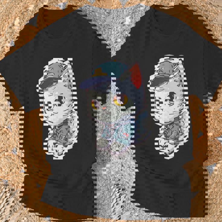 郵便配達員、Dps 配達員の猫を削除 Tシャツ 高齢者への贈り物