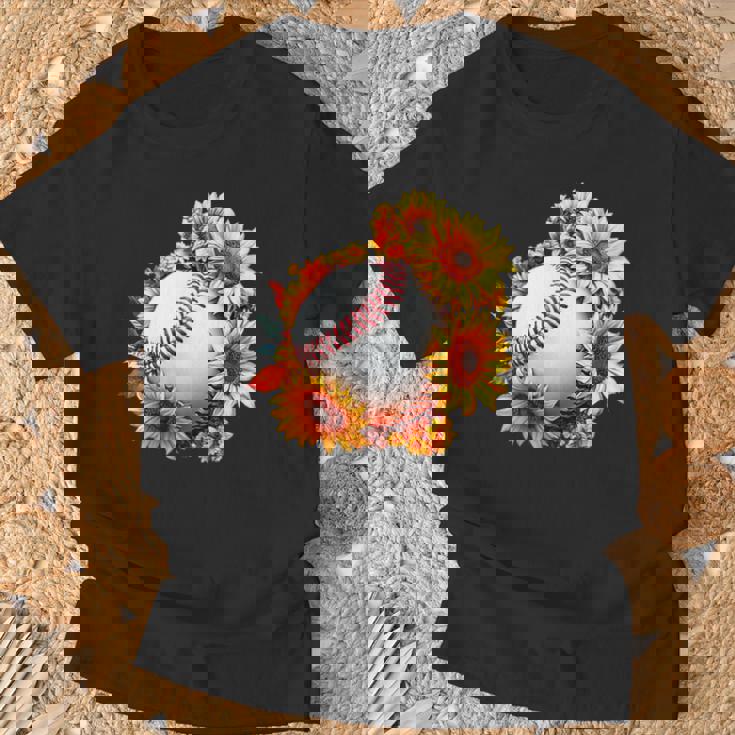 野球 面白いtシャツ ベースボール おもしろ ひまわり 花柄 服 ネタ メンズ 野球部 おもしろグッズ 子供 Tシャツ 高齢者への贈り物