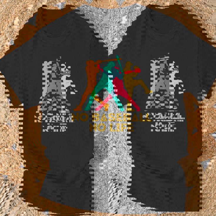 野球 面白いtシャツ おもしろ 文字入り 服 No Baseball No Life ベースボール 文字 ネタ メンズ Tシャツ 高齢者への贈り物