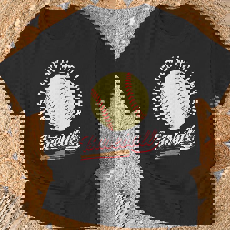 野球選手が大好きな少年 男の子向けギフト Tシャツ 高齢者への贈り物