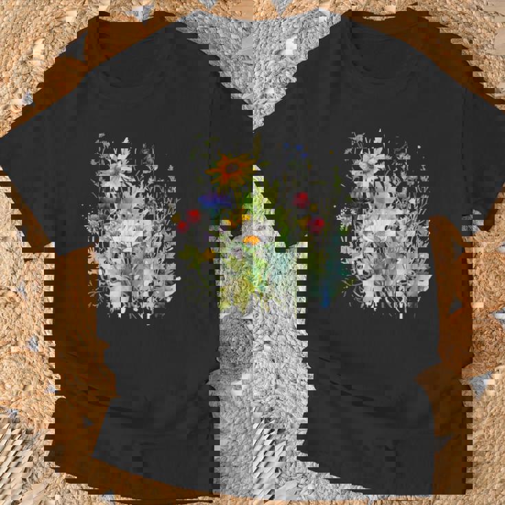 野生の花 ボタニカル 花 自然 ヴィンテージ フローラル グラフィック Tシャツ 高齢者への贈り物