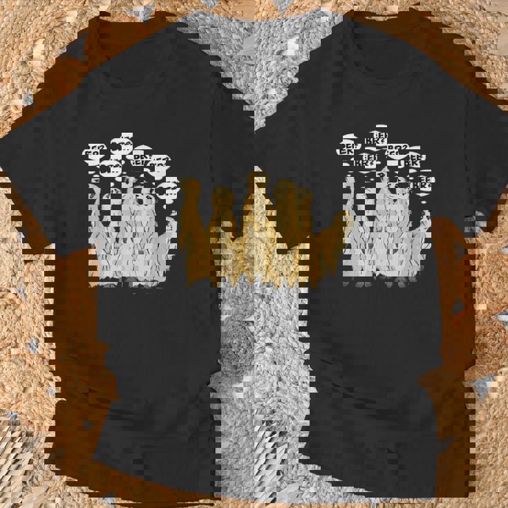 野生動物のミーアキャットアルコールビール Tシャツ 高齢者への贈り物