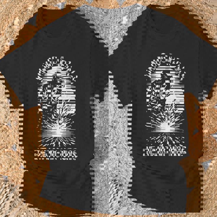 金属の接合 常識を打ち破る 溶接工 仕事 溶接 Tシャツ 高齢者への贈り物