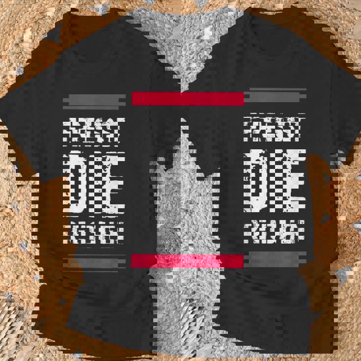 金持ちを食べて金持ちを食べろ Tシャツ 高齢者への贈り物