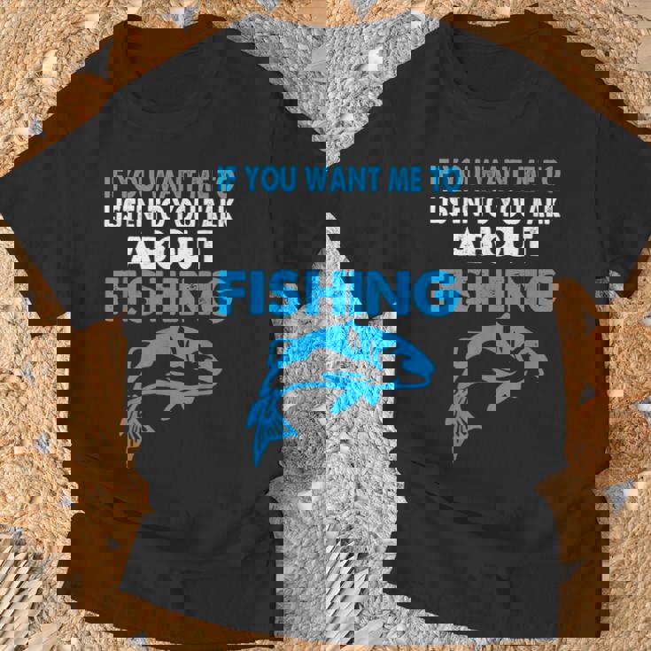 釣りについての話を聞いてほしい場合のグラフィック Tシャツ 高齢者への贈り物