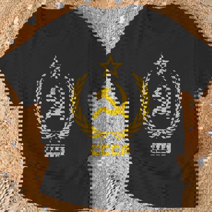 鎌と槌の星cccpソビエト連邦 Tシャツ 高齢者への贈り物