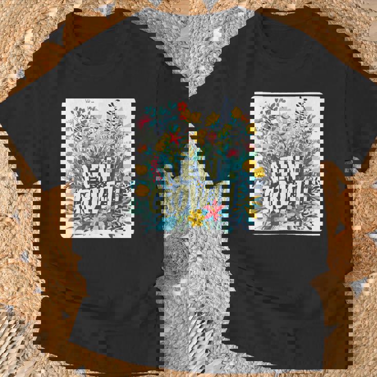 開花した外観のためのかなり新しい成長スタイル Tシャツ 高齢者への贈り物