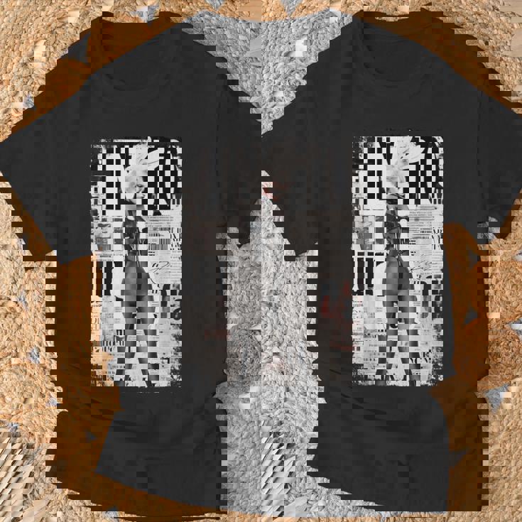 雑誌の表紙ヴィンテージガールバニーコラージュセクシーモデルピンナップ Tシャツ 高齢者への贈り物